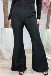 Vilt pantalon - Zwart