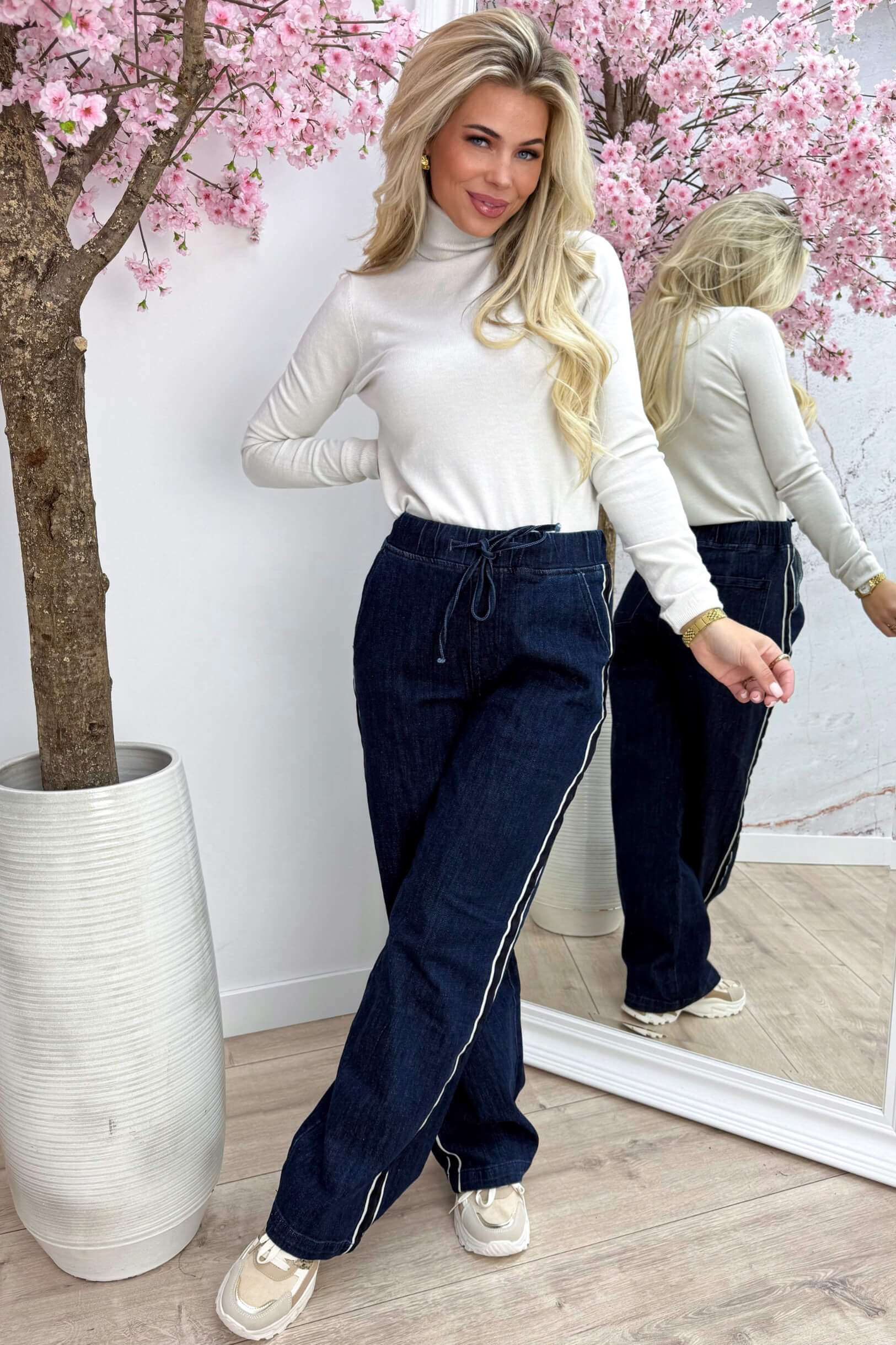 Best basic coll topje - Beige