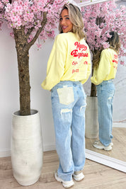 More espresso sweater - Geel