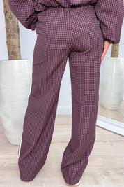 Check into style pants - Bordeaux