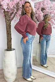 Basic elastic topje - Terracotta