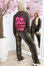 Mas Amor Sweater - Brown