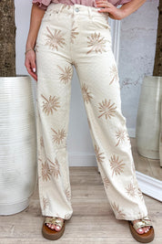 Palm breeze straight leg jeans - Beige