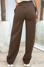 Hecho para ti pantalones cómodos básicos - Brown