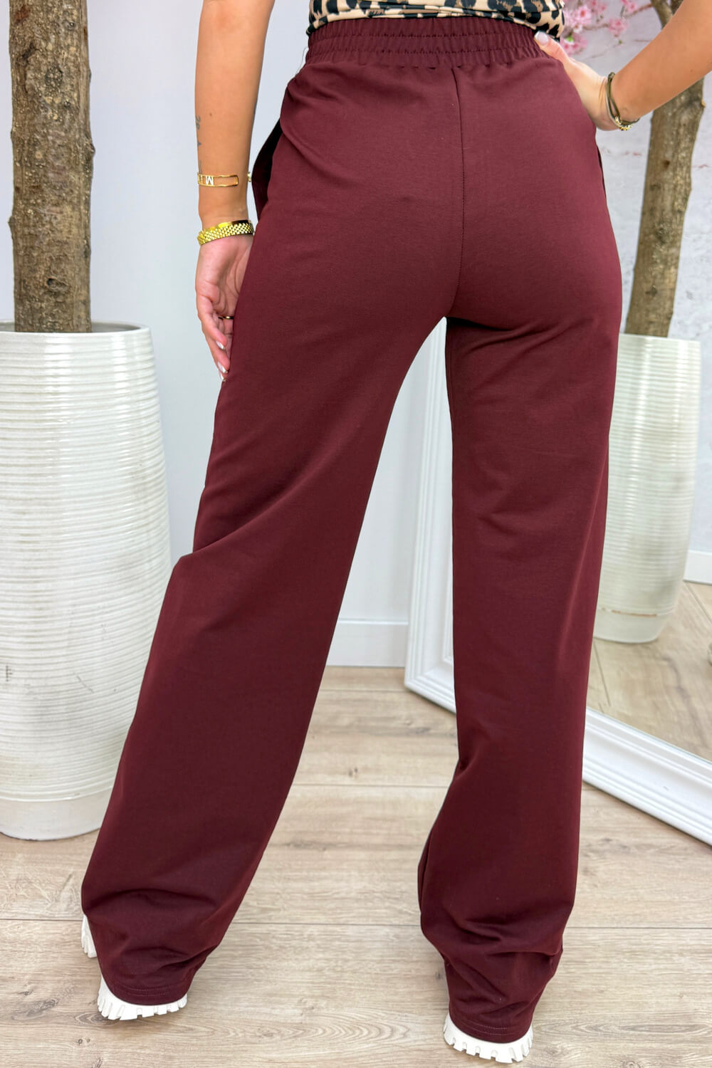 Pantaloni comodi di base per te - Bordeaux
