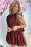 Poffie diamond dress - Bordeaux