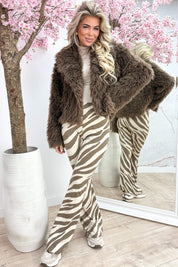 Falling into autumn jacket - Dk. taupe