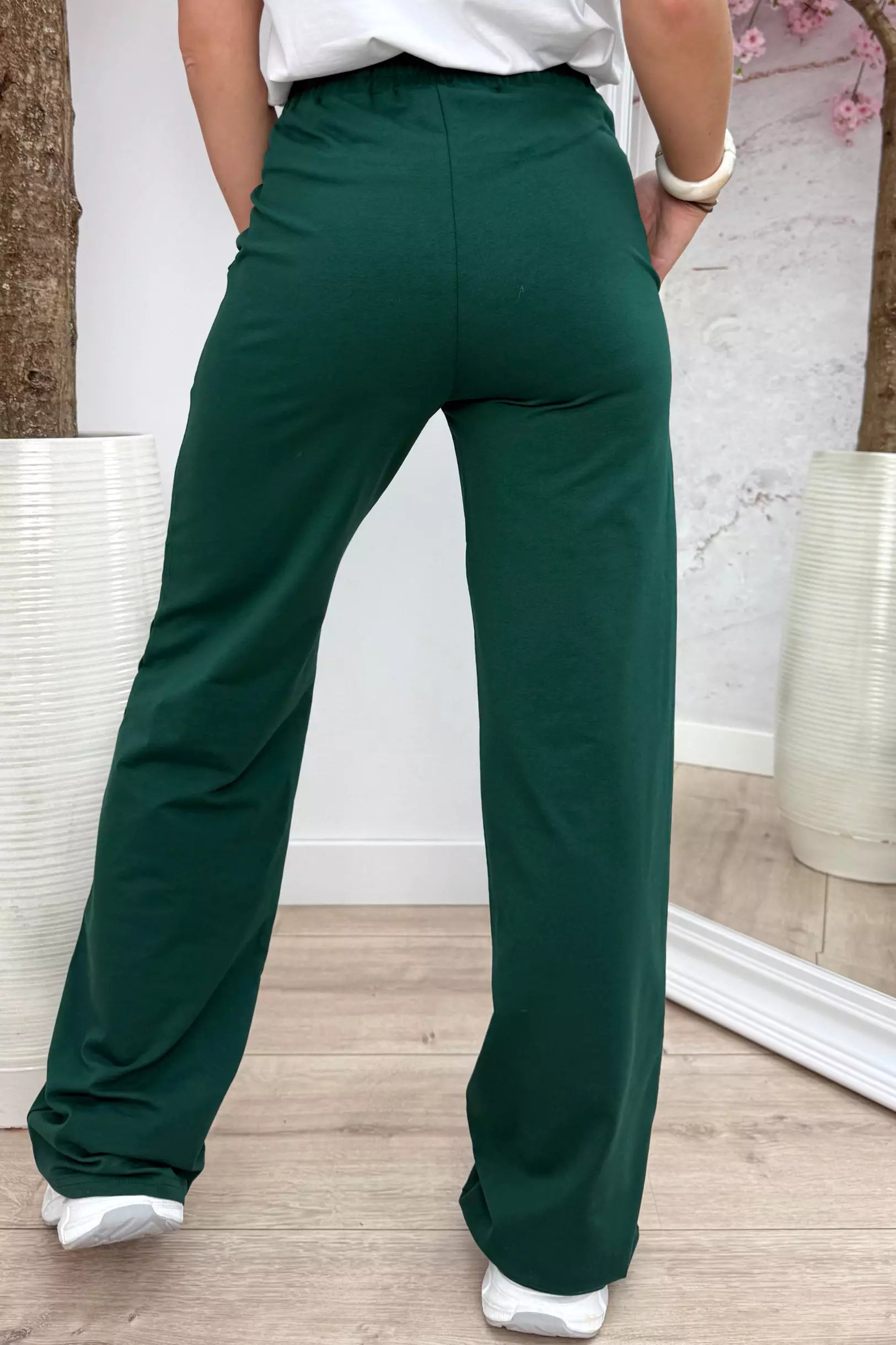 Made for you basic comfy pants - Dk. groen