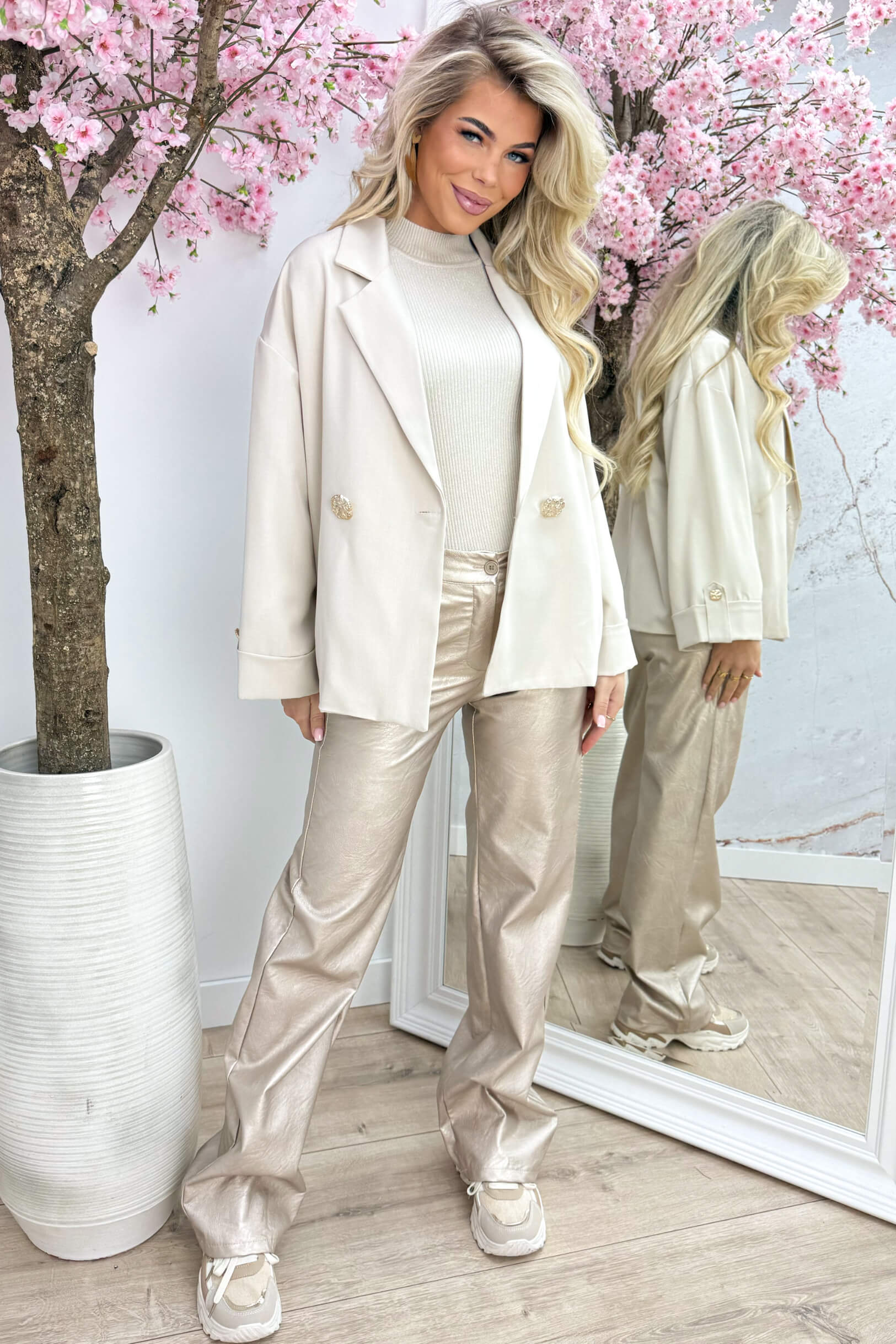Golden chic blazer - Beige