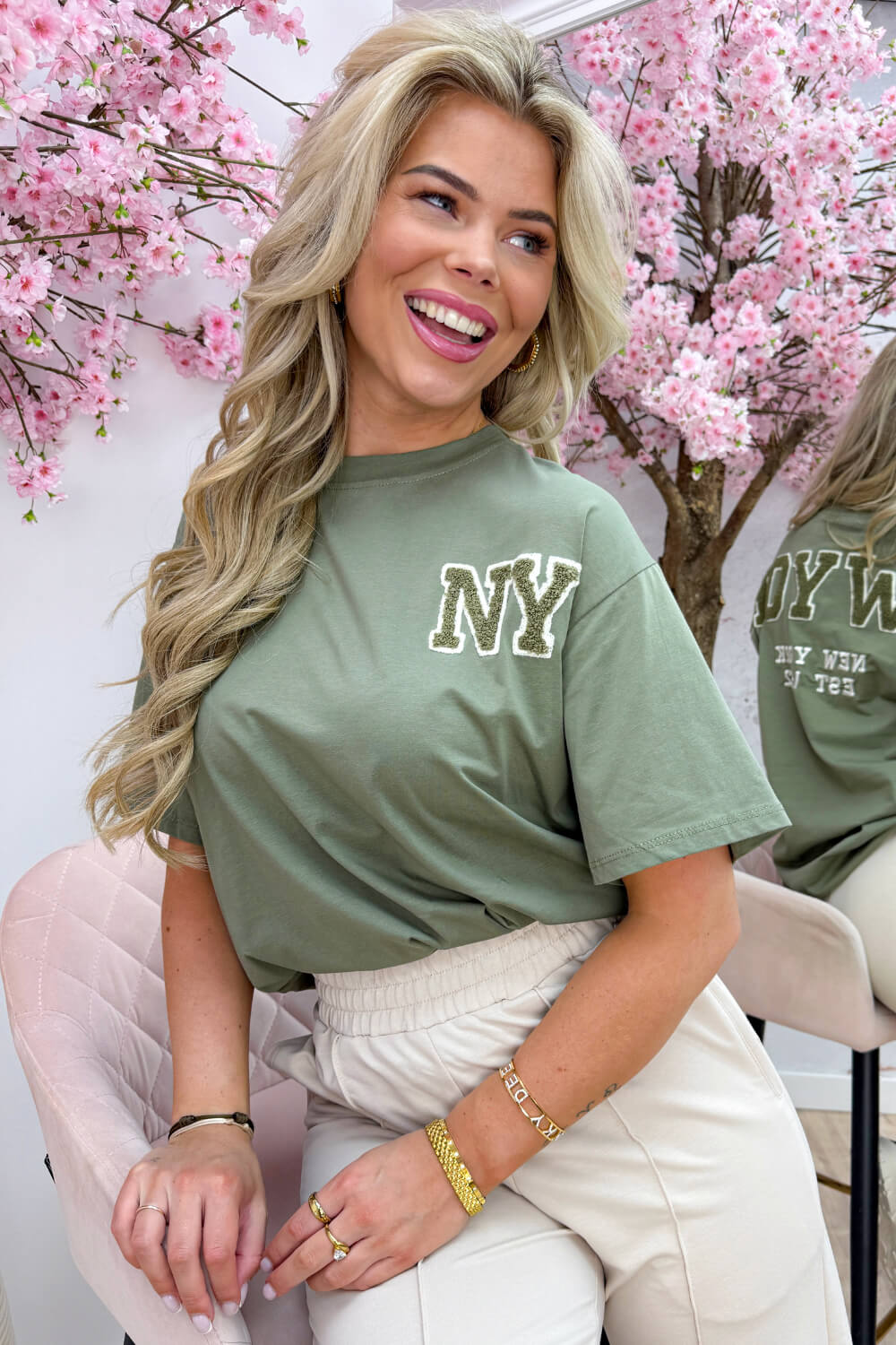 NY teddy T-shirt - Army