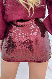Ruffle party skirt - Bordeaux