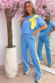 Bow comfy co-ord - Sky blue