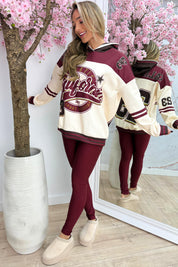 California comfy co-ord - Bordeaux