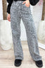 Leopard wide leg jeans Y3366 - Lt. gray