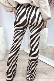 Zebra travel flair pants - Bruin