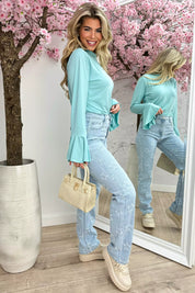 Soft flairy topje - Mint