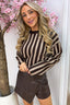 Stripes on repeat sweater - Taupe