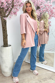 Beliebter Split Blazer - Pink