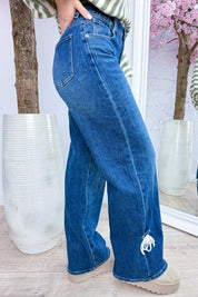 Pearlfection dad fit jeans - Jeans blue