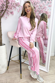 Stripe supreme co-ord - Lollypop roze