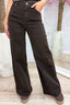 Timeless wide leg jeans - Brown