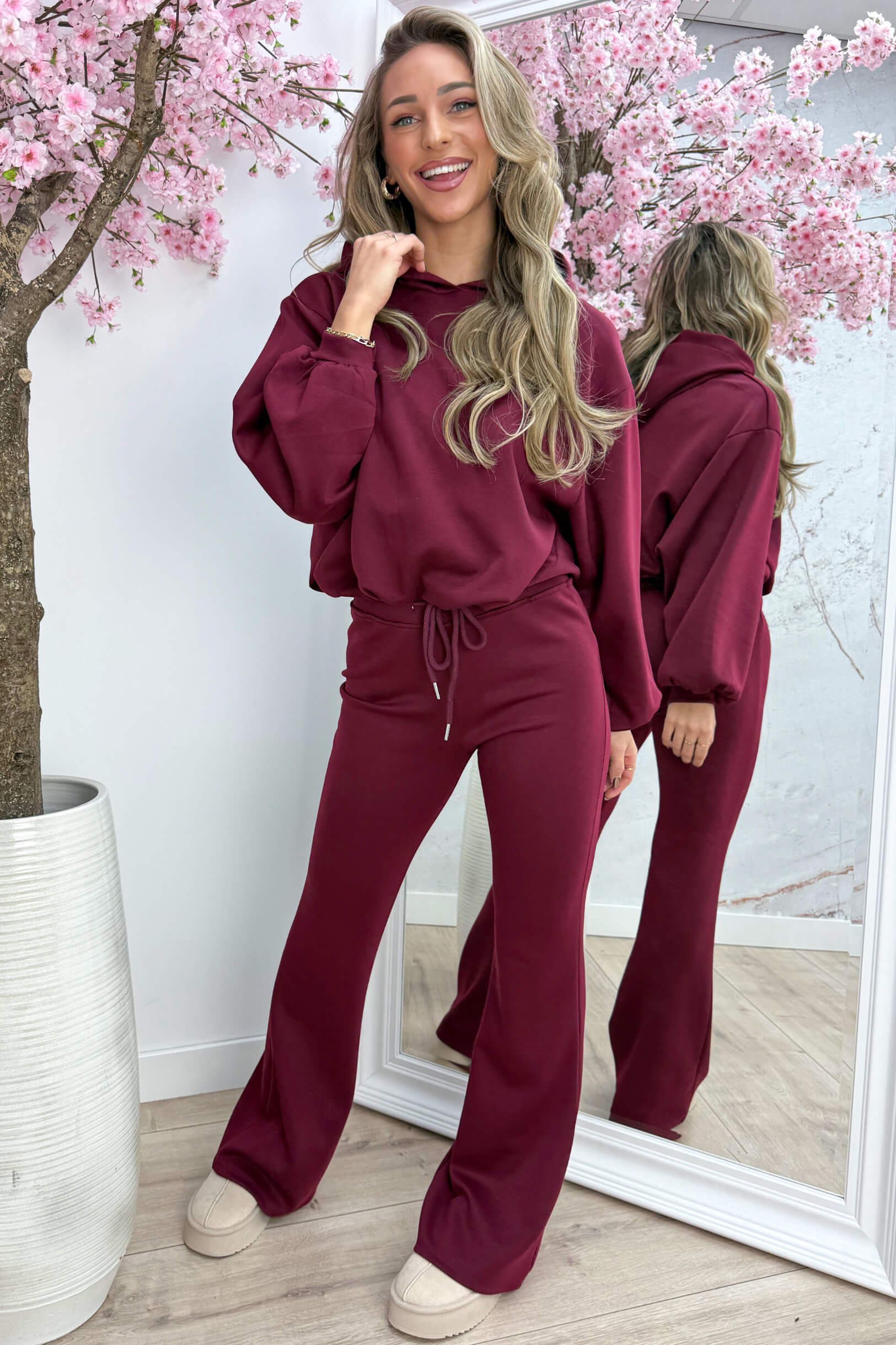 Chill mode comfy co-ord - Bordeaux
