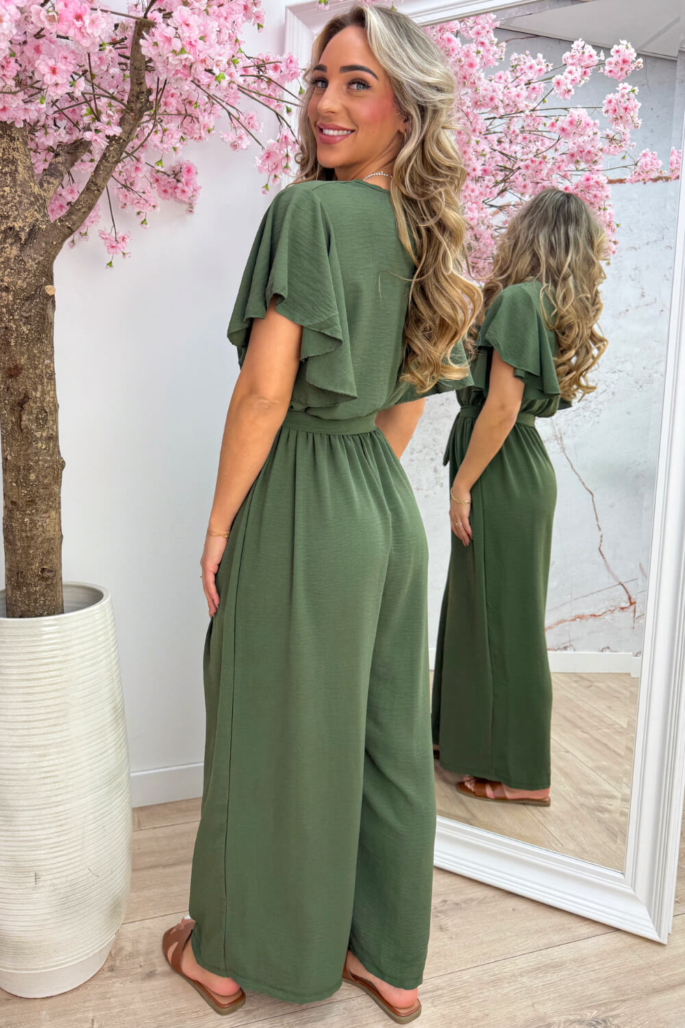 Rio ruffle jumpsuit - Army