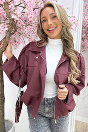 Lovin’ suede bomber - Bordeaux