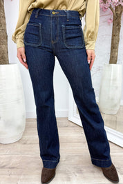 Cable flaired jeans - Jeans blue