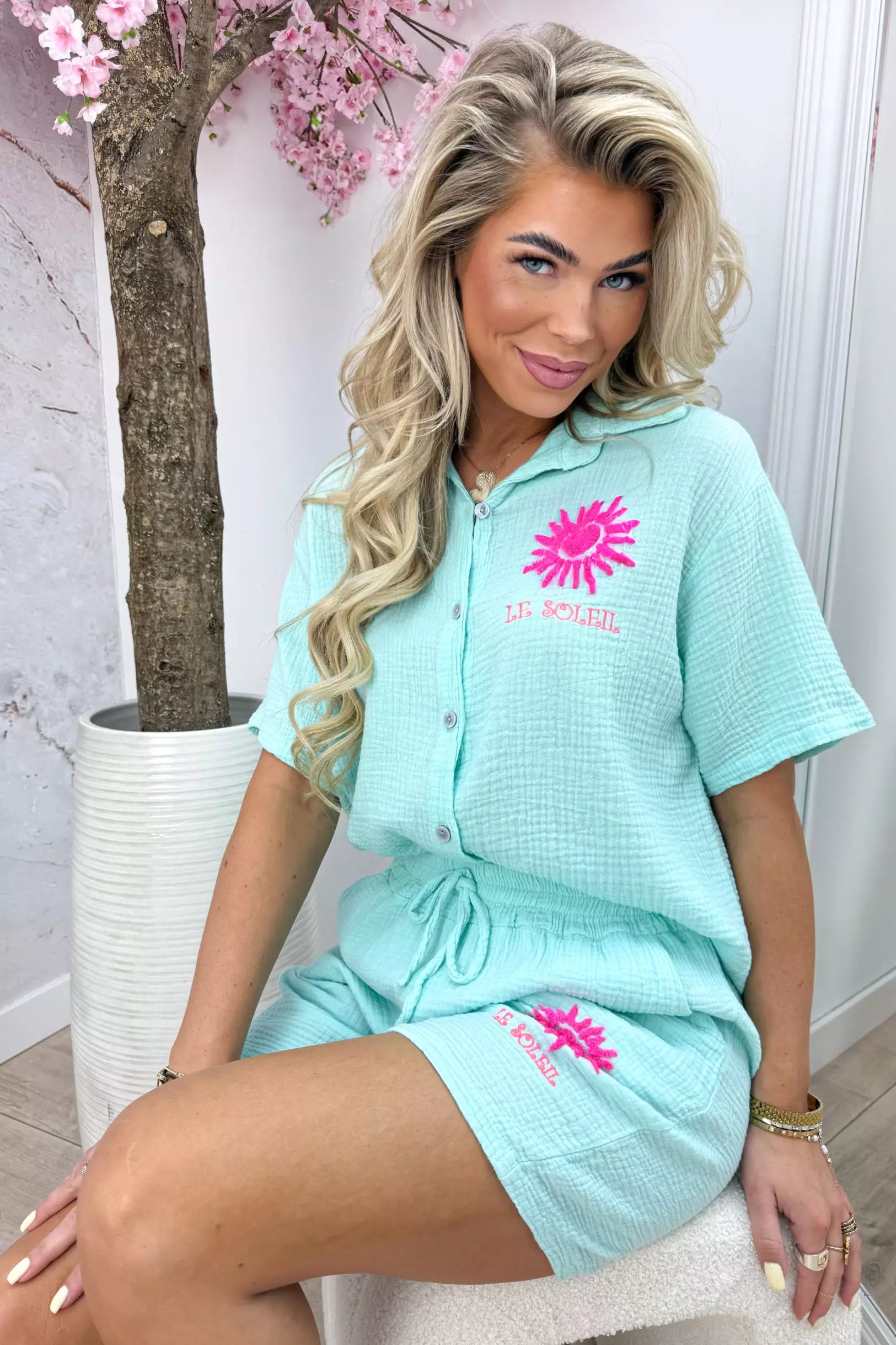 Le soleil cotton co-ord - Mint