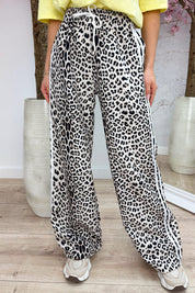 Leopard stripe pants - Beige