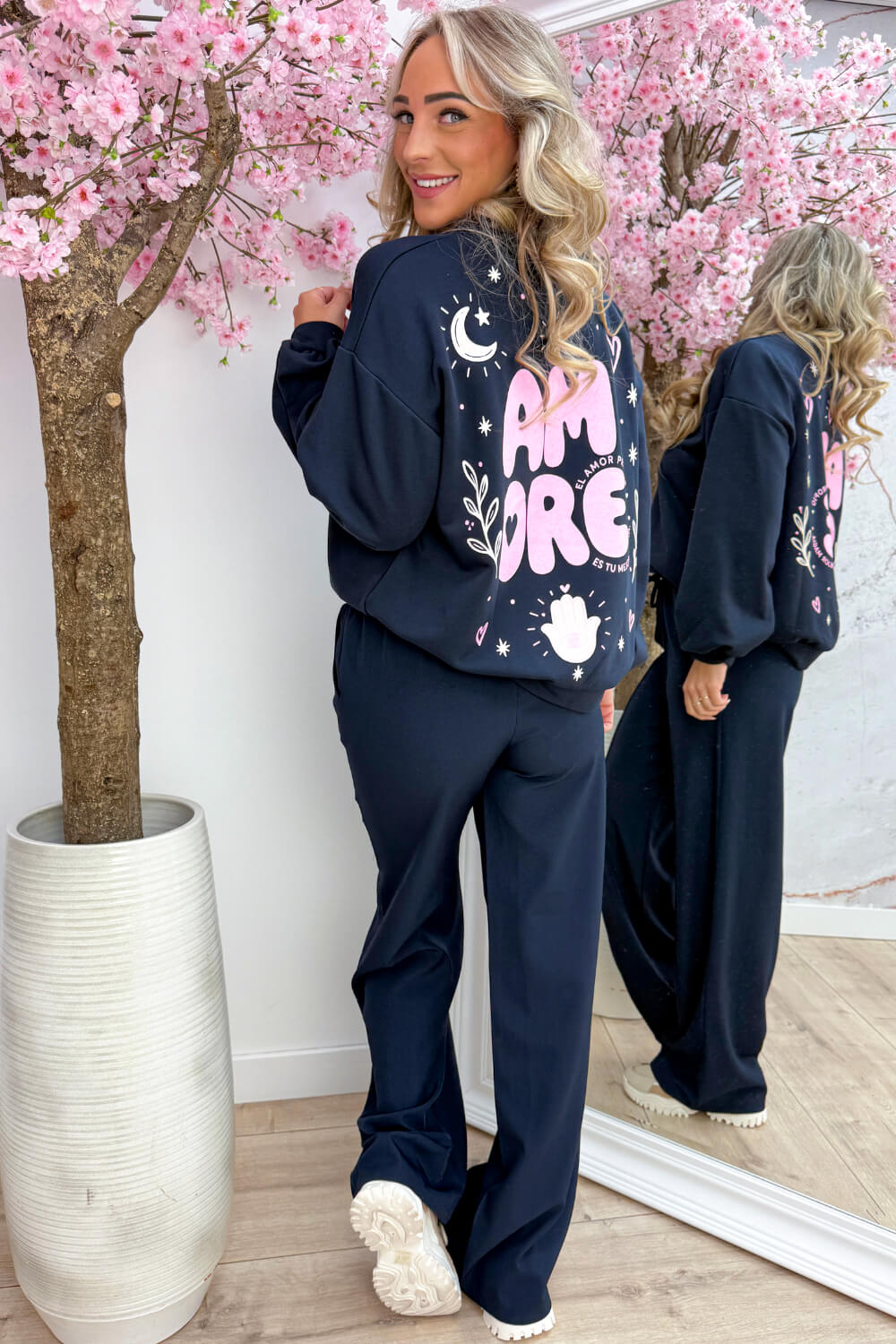 Eye of amore sweater - Navy