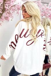 Oversized New York blouse - Bordeaux