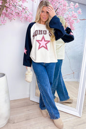 Soho star sweater - Navy