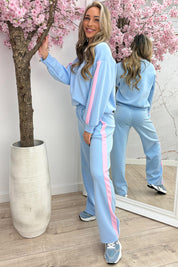 Stripe comfy co-ord - Sky blue