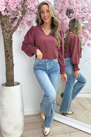 Basic elastic topje - Terracotta