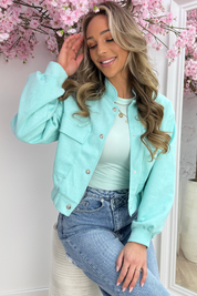 Suede chic jacket - Mint