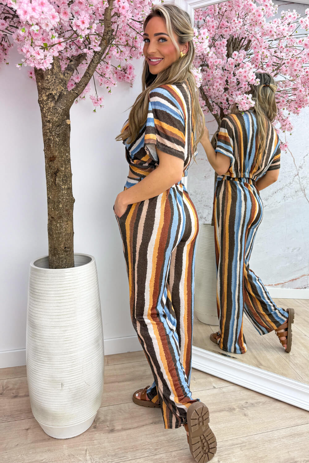 Coconut lurex co-ord - Sky blue