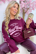Brooklyn baby star sweater - Bordeaux