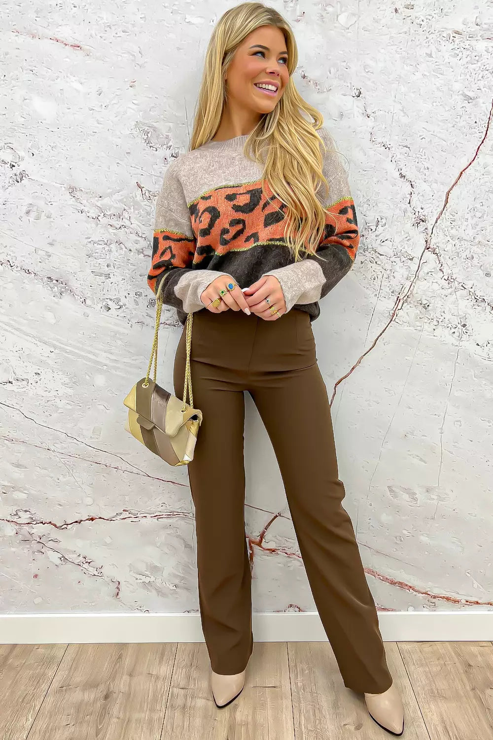 Straight leg pantalon 1.0 - Bruin