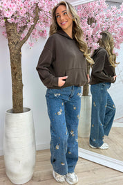 Basic hoodie - Bruin