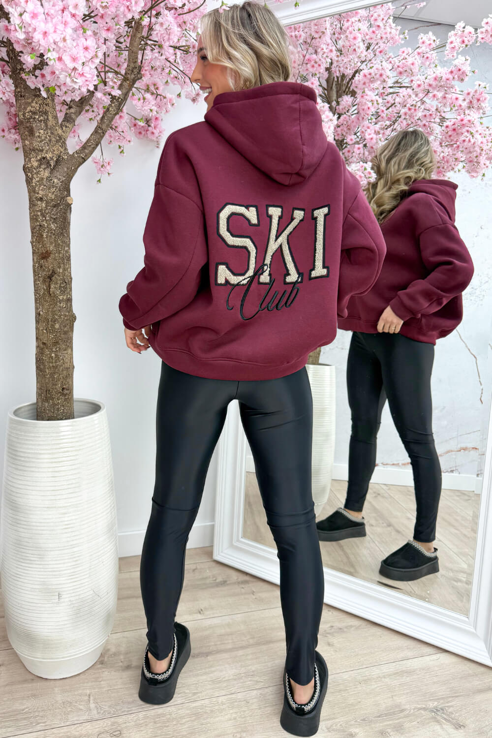 Ski club hoodie - Bordeaux