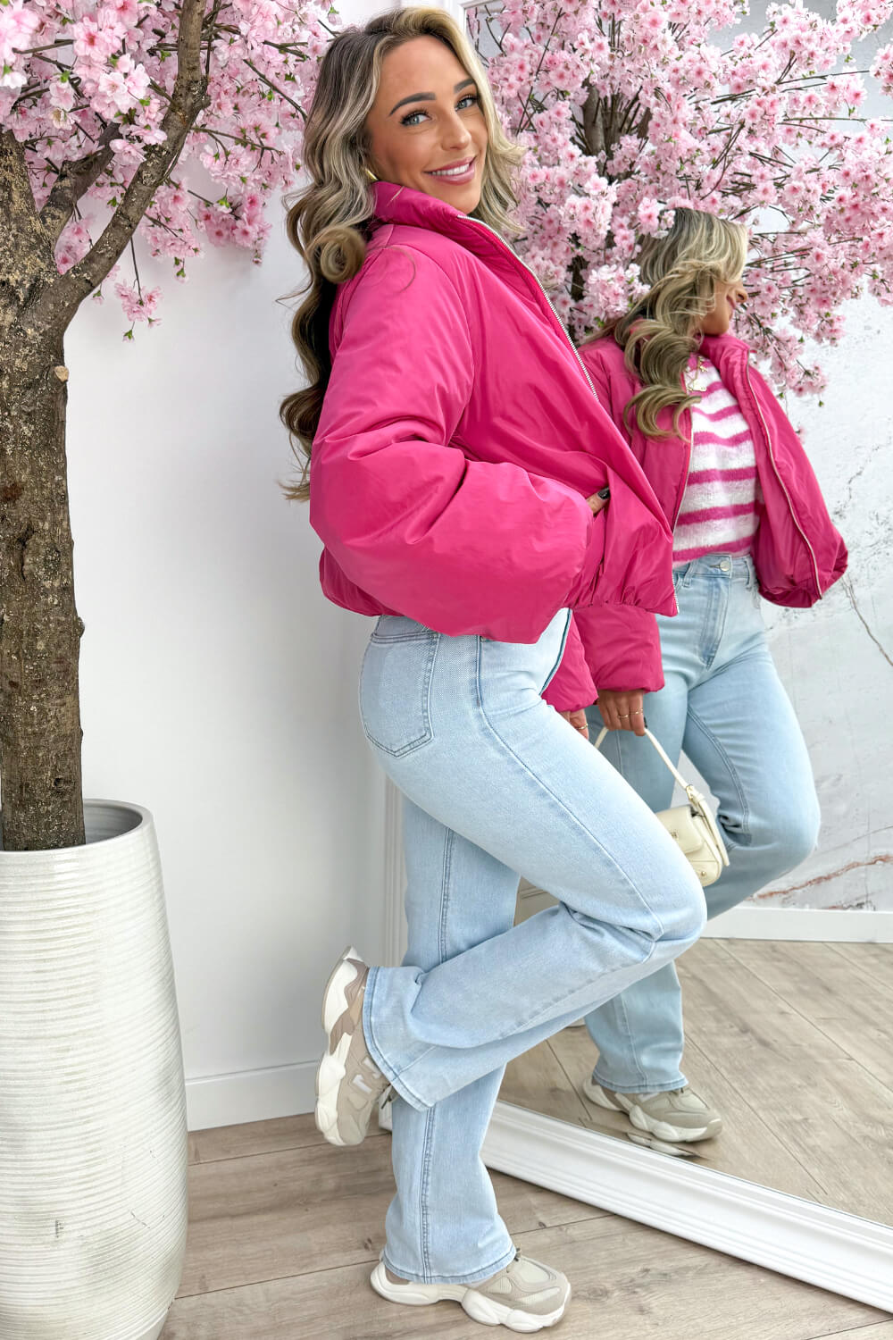 Puff it up bomber - Fuchsia