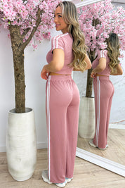 Zigzag comfy co-ord - Oud roze