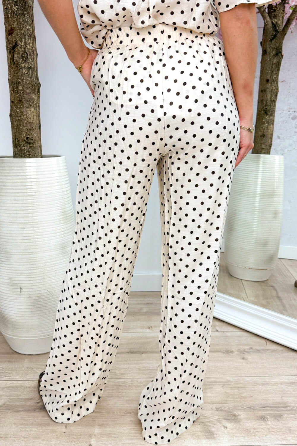Polkadots everywhere pants - Beige