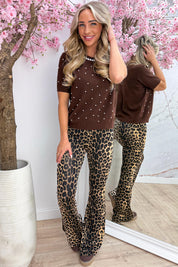Glamorous topje - Bruin