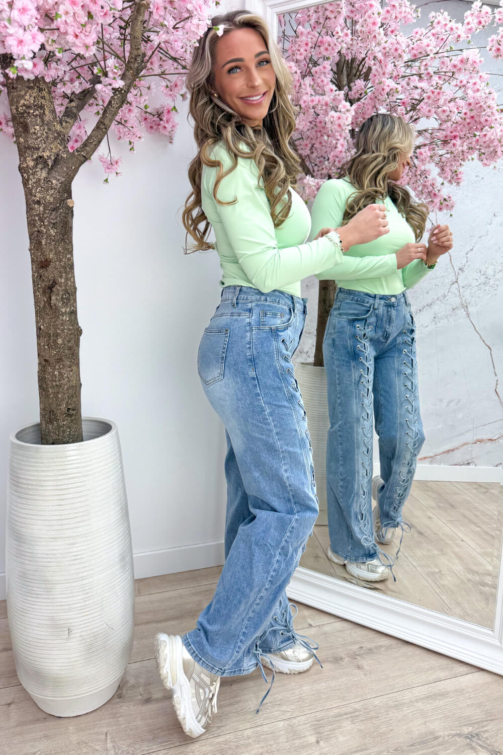 Basic travel topje - Mint