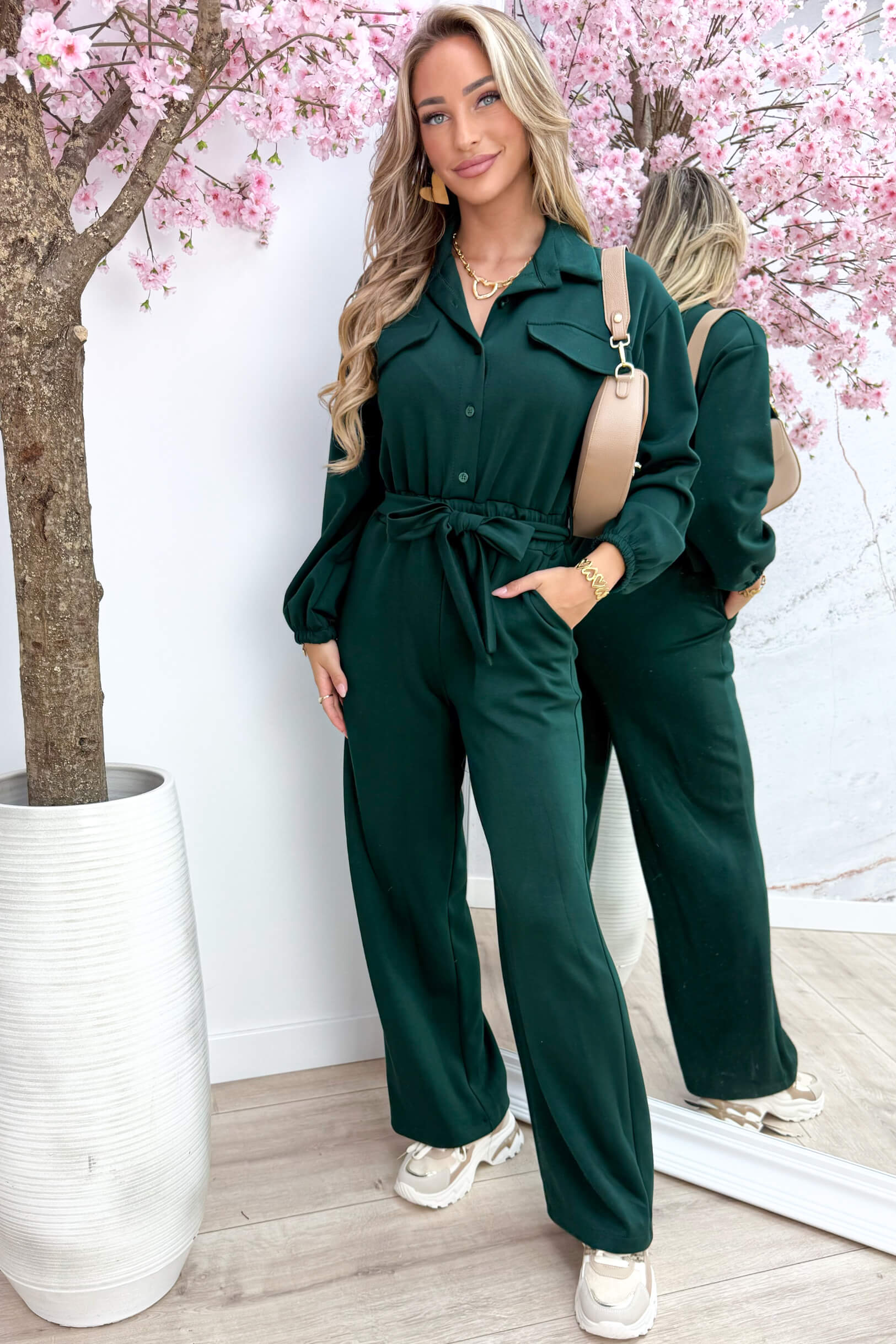 Comfy all day jumpsuit - Dk. groen
