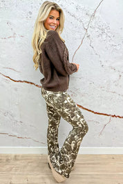 Pantaloni da viaggio da viaggio rose - Brown