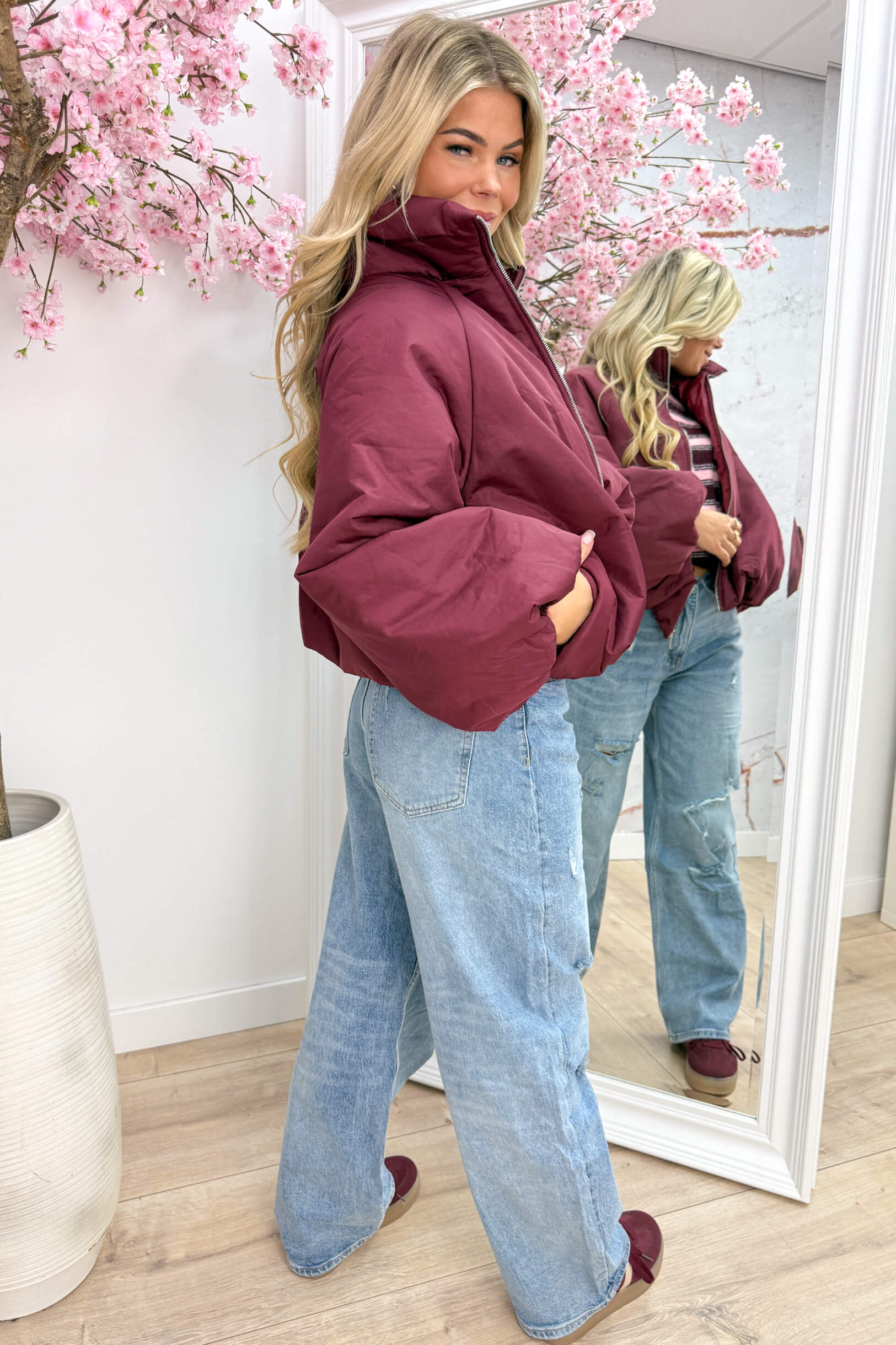 Puffy season bomber - Bordeaux
